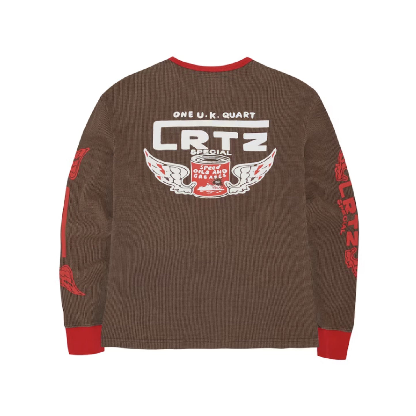 Corteiz Gasolina Waffle Longsleeve Brown Corteiz