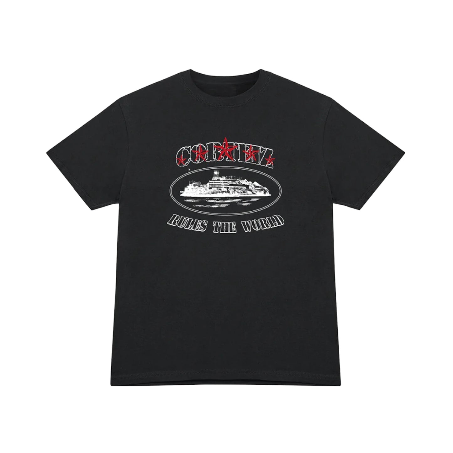 Corteiz 5 Starz Alcatraz Tee Black Corteiz