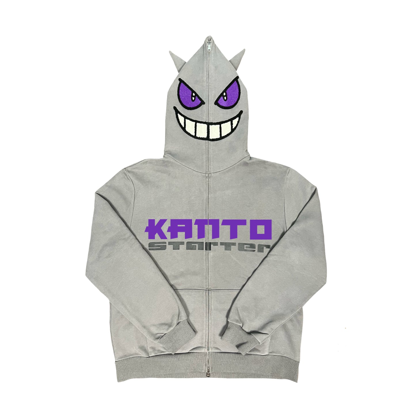 Kanto Starter Gengar Hoodie Grey Kanto Starter