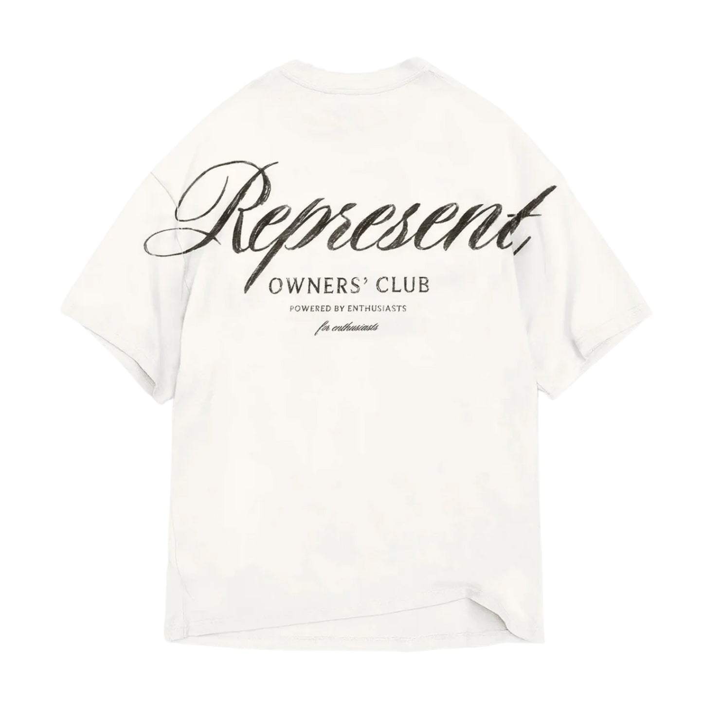 Represent Owners Club Script Tee Flat White