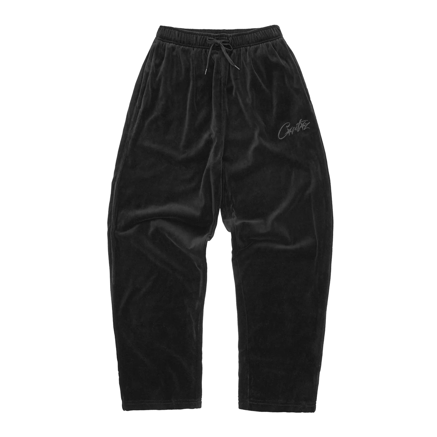 Corteiz VVS Velour Pants Triple Black