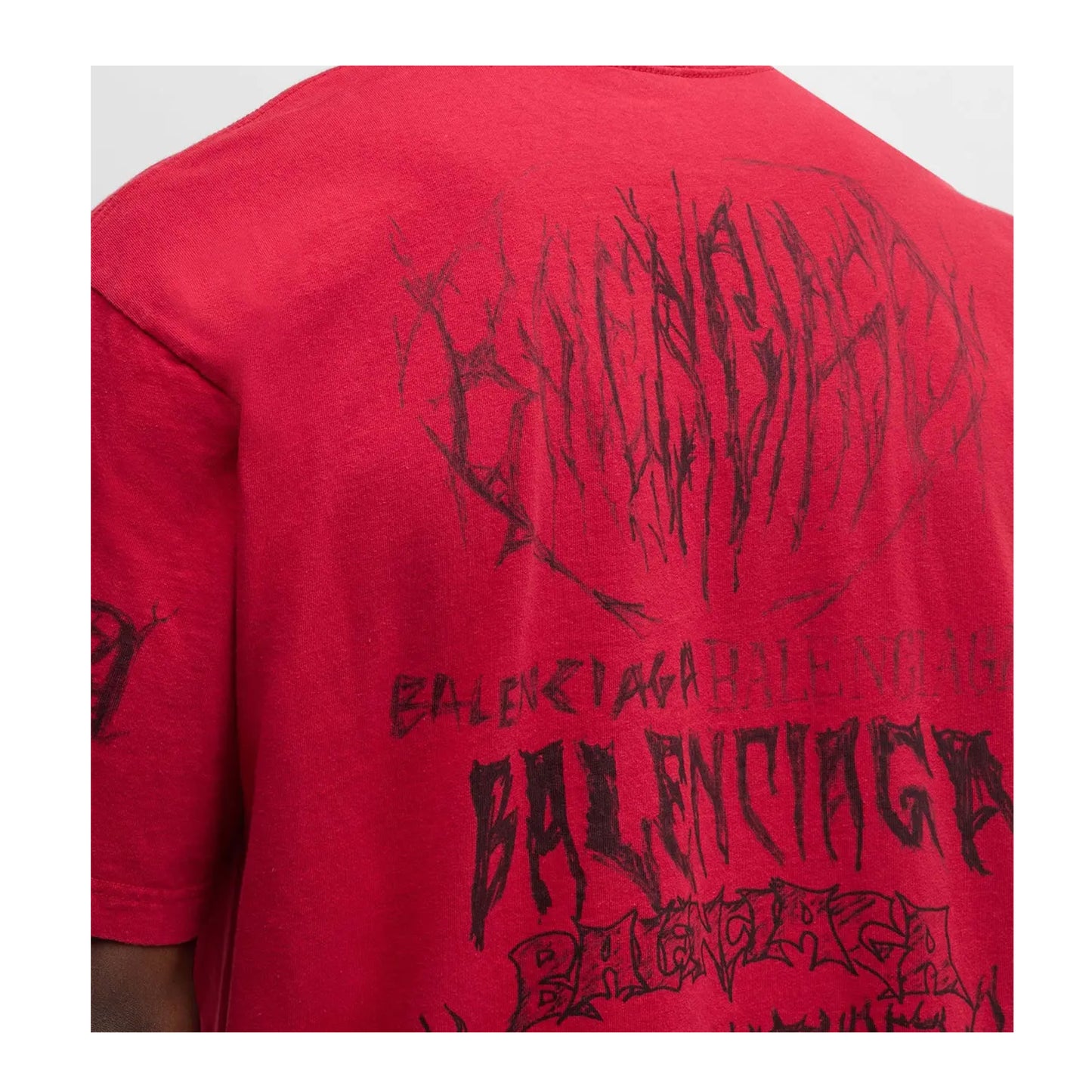 Balenciaga Metal Oversized Tee Red