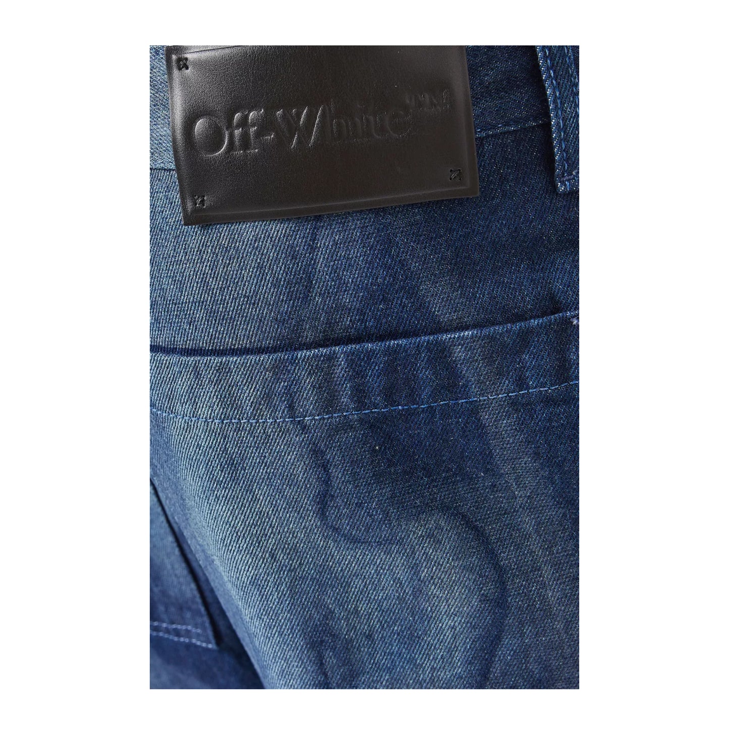 Off-White Body Scan Skeleton Denim Jean Dark Blue