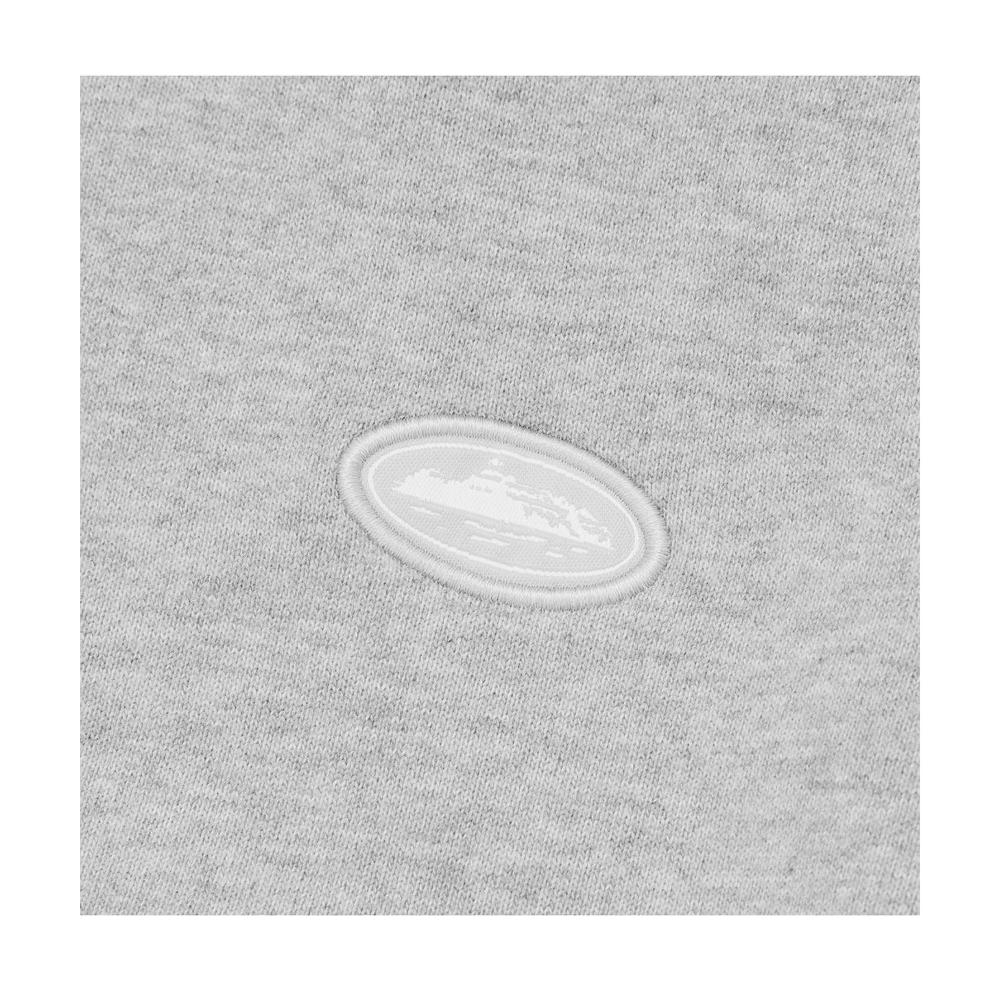 Corteiz Mini Island Zip Hoodie Light Heather Grey