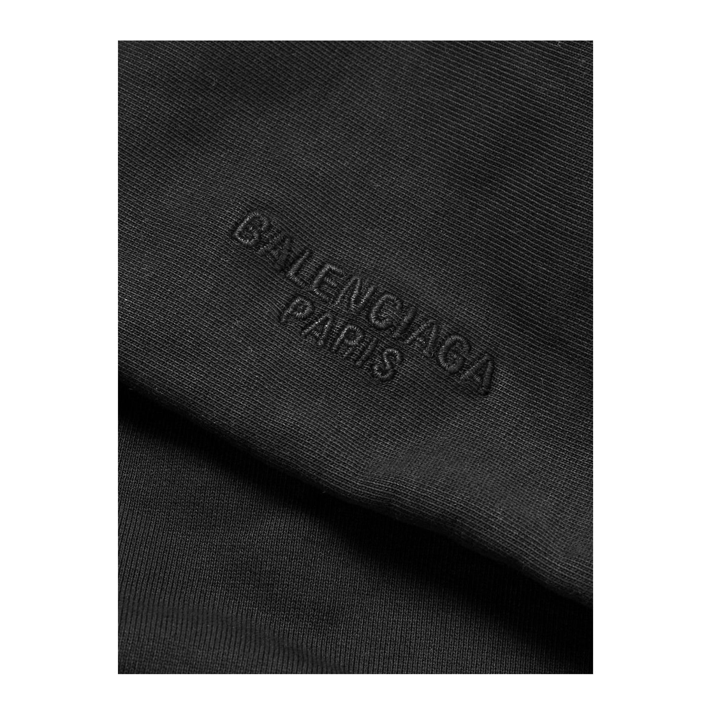 Balenciaga Paris Oversized Fit Zip Up Hoodie Faded Black