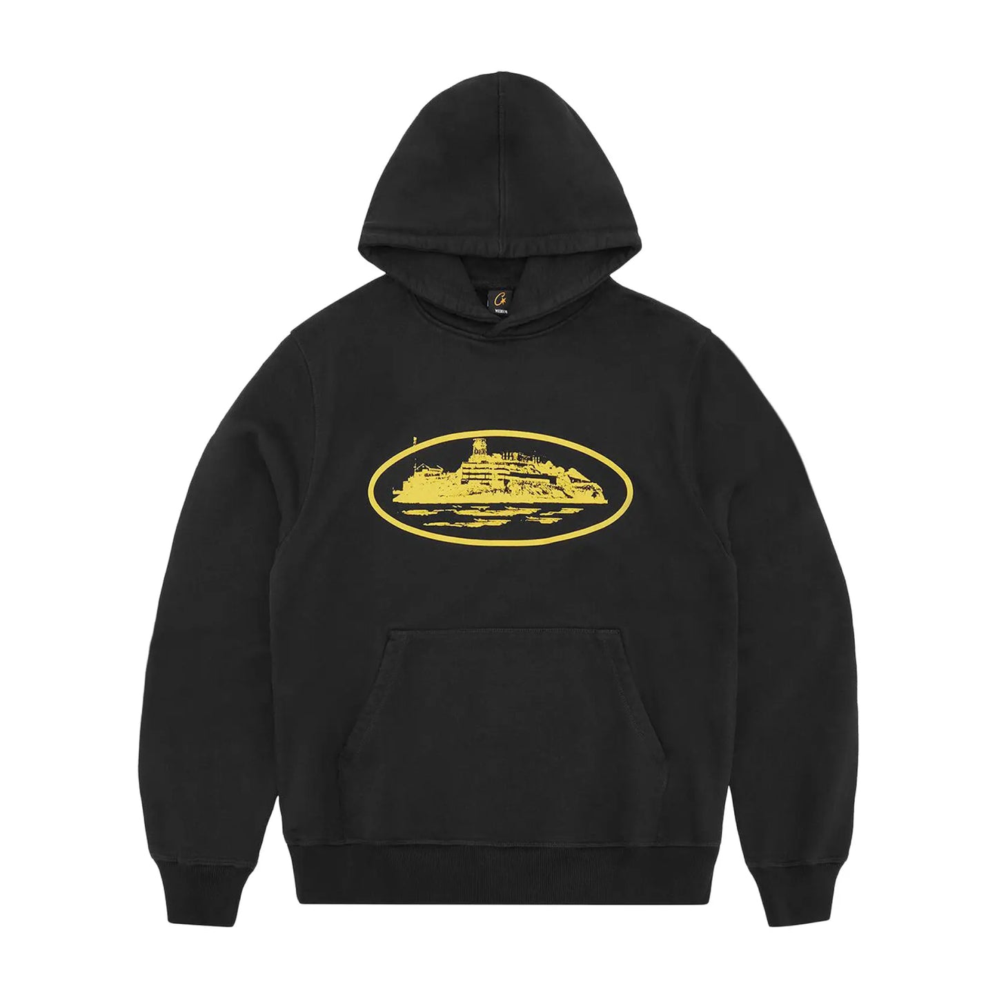 Corteiz Alcatraz Hoodie V2 Black/Yellow