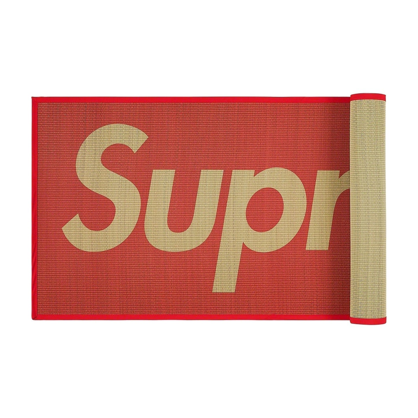 Supreme Woven Straw Mat Red