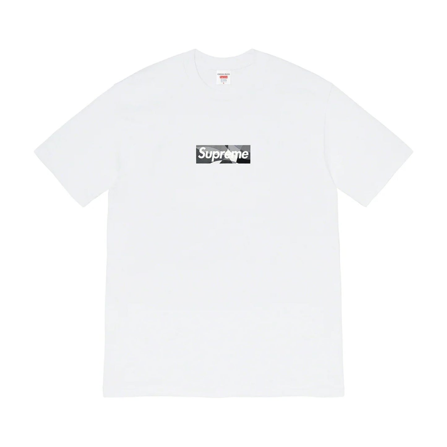 Supreme Emilio Pucci Box Logo Tee Heather White/Black