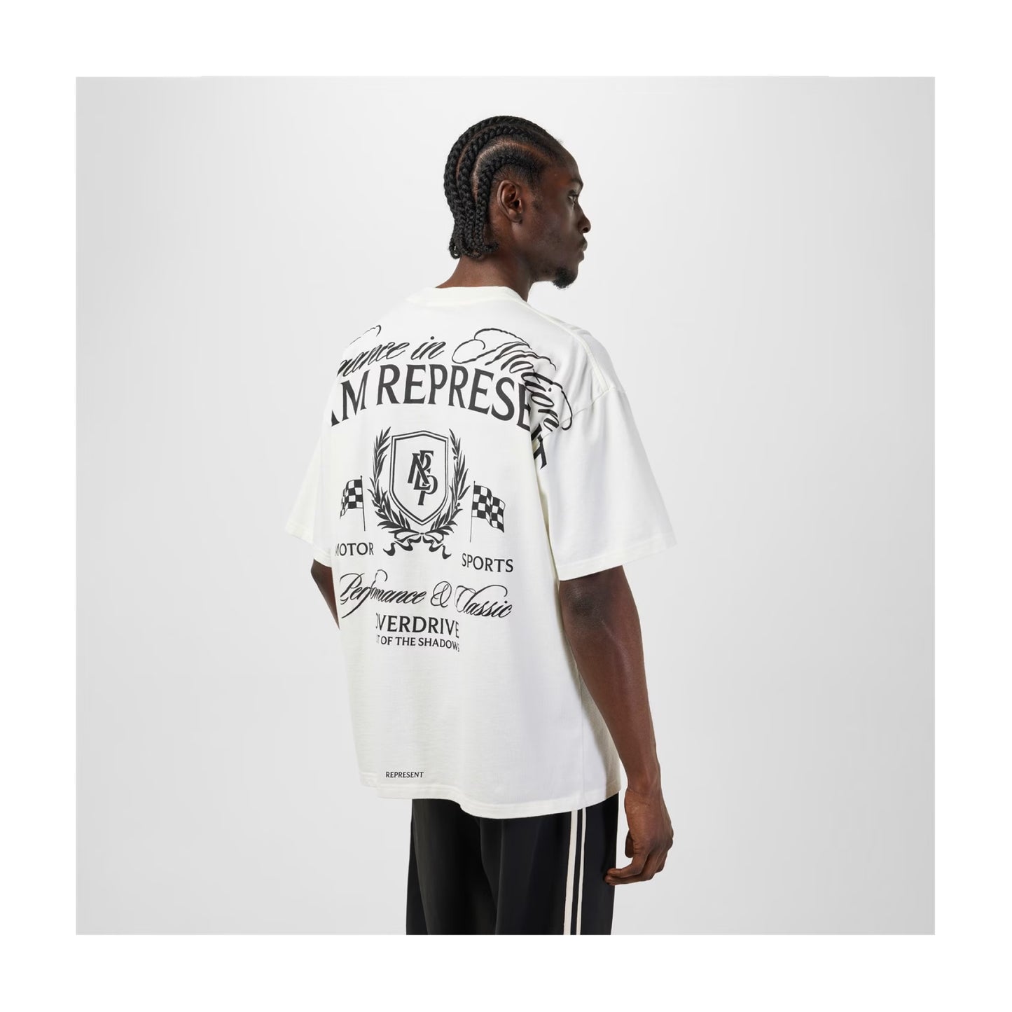 Represent Crest Tee Flat White