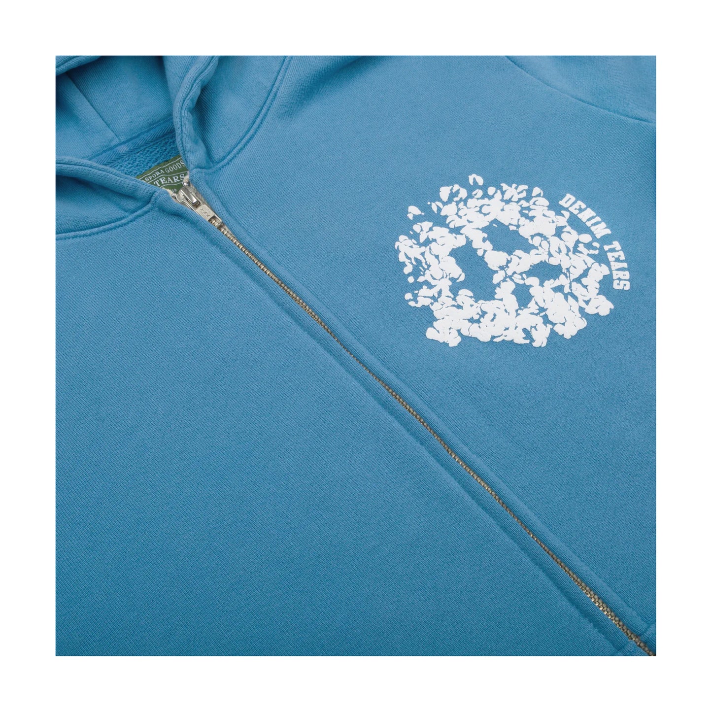 Denim Tears University Zip Hoodie Light Blue