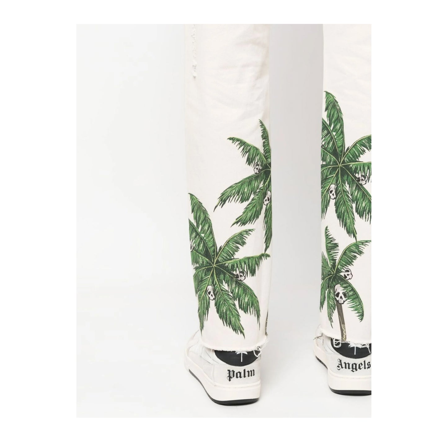 Palm Angels Palm Tree-Print Straight-Leg Jeans