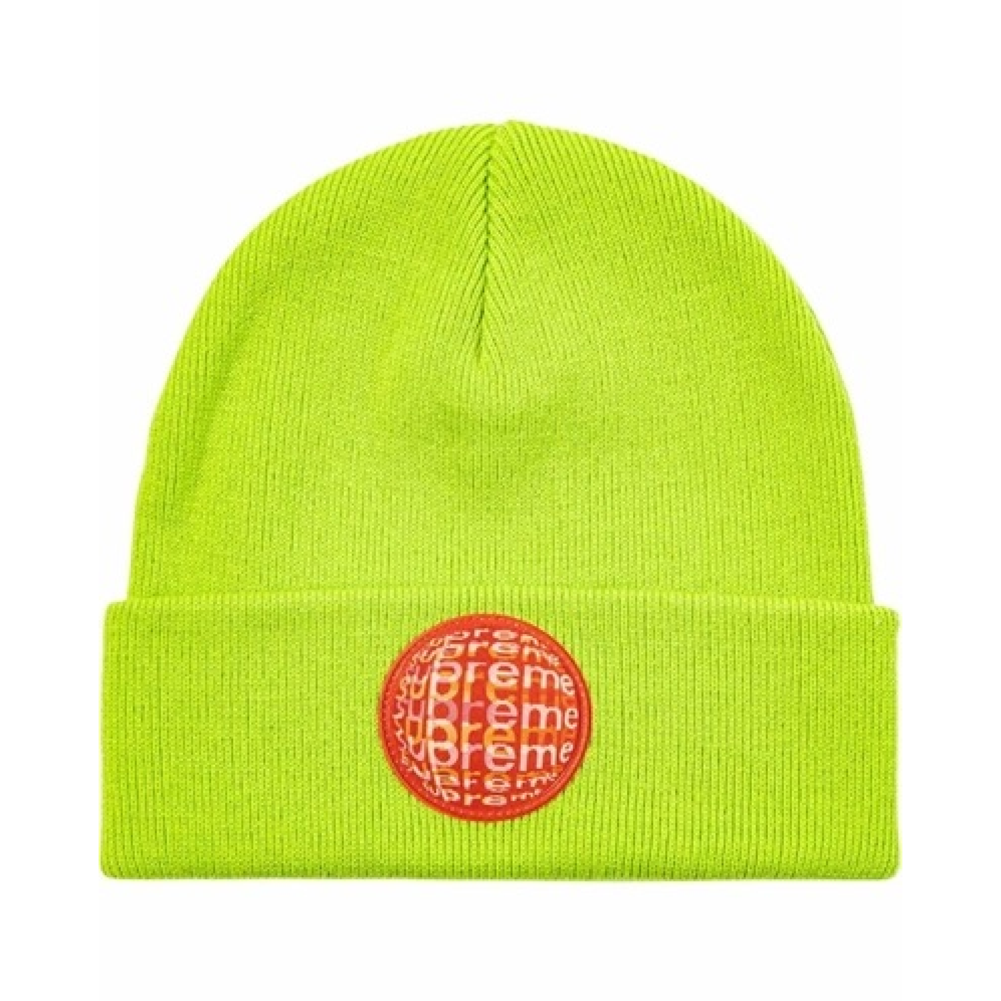 Neon green top supreme beanie