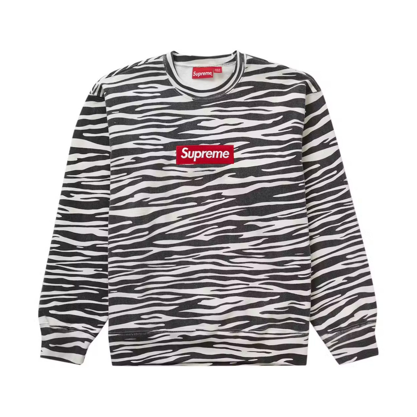 Supreme Box Logo Crewneck (FW22) Zebra Supreme