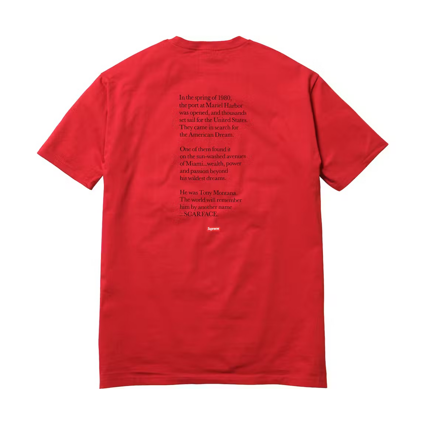 Supreme Scarface Friend Tee Red Supreme