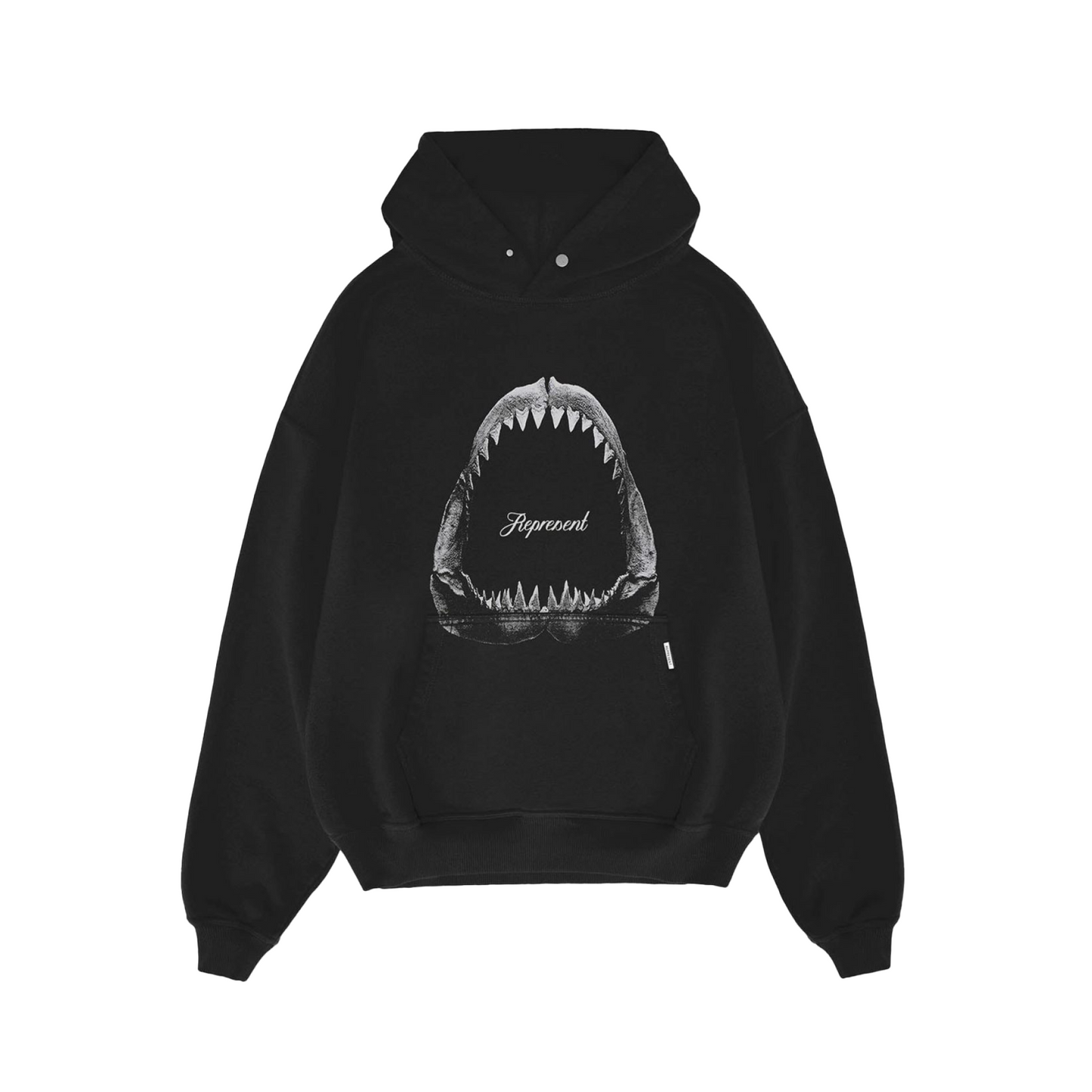 Represent Shark Jaws Hoodie Off Black Represent