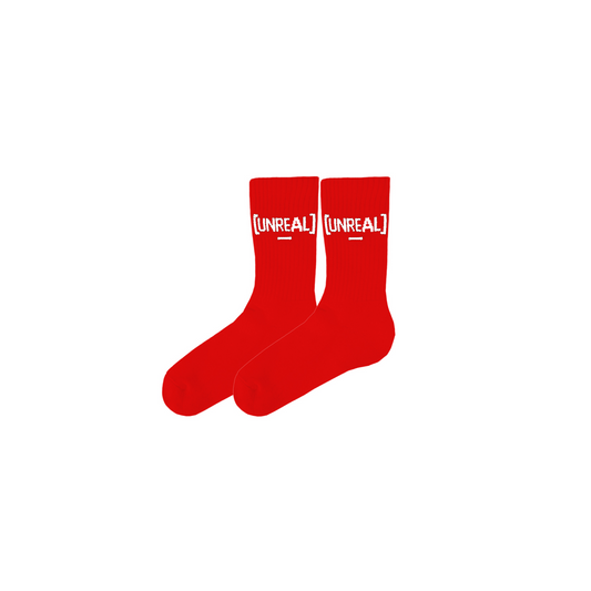 Unreal Red/White Logo Socks UNREAL