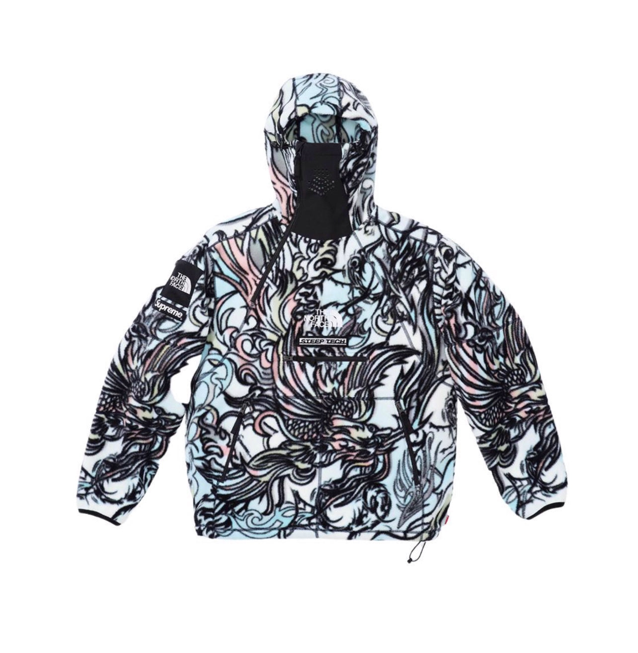 Supreme The North Face Steep Tech Fleece Pullover Multicolor Dragon Supreme