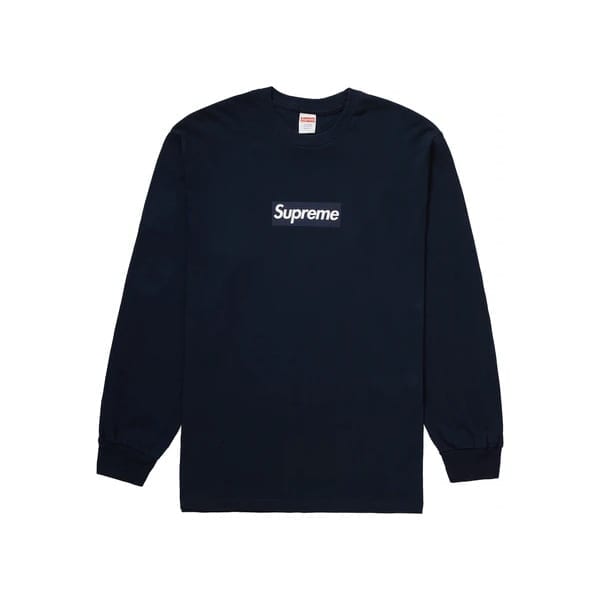 Supreme Box Logo L/S Tee Navy Supreme
