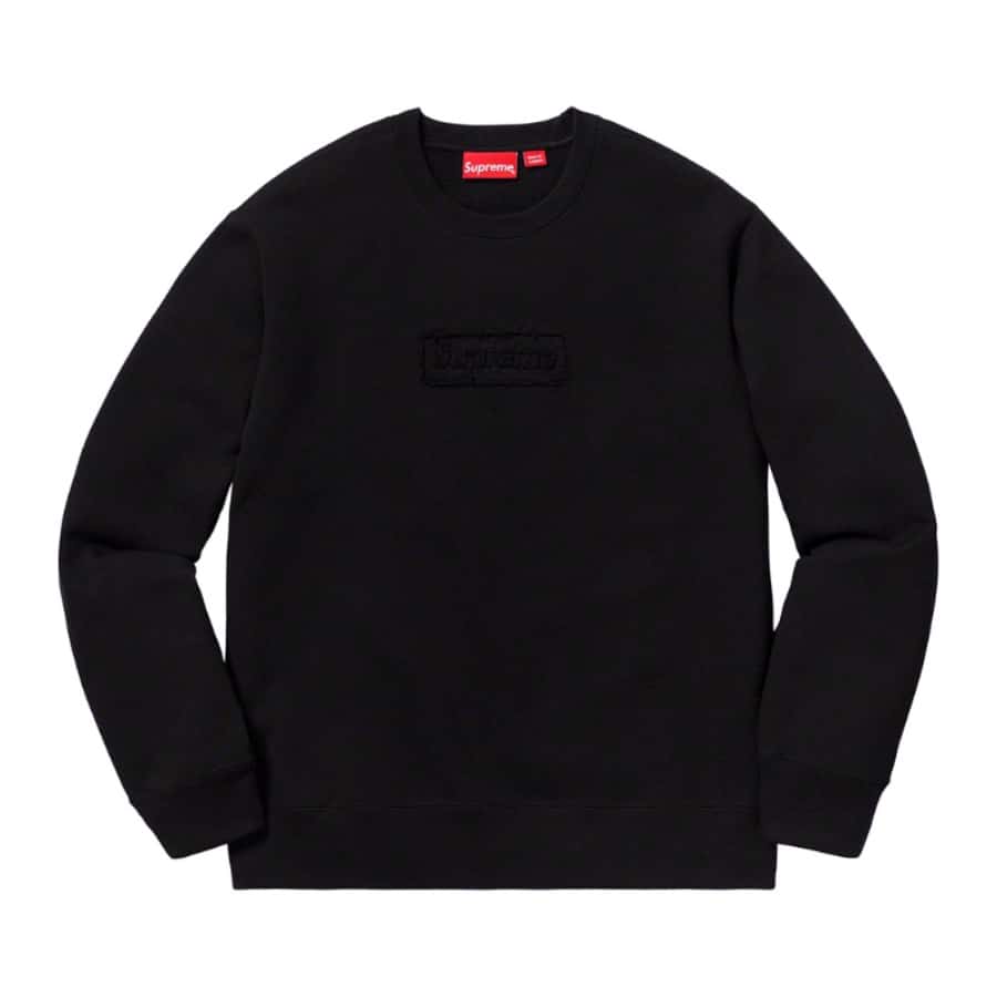 Supreme Cutout Logo Crewneck Black Supreme