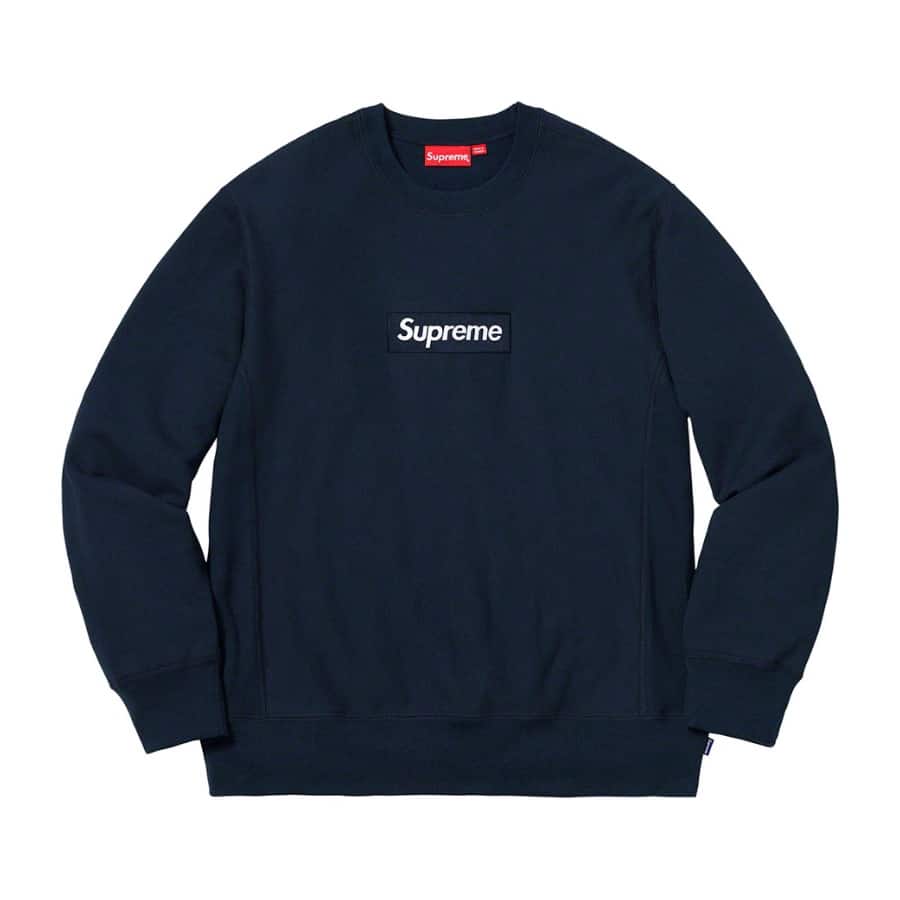 Supreme Box Logo Crewneck (FW18) Navy Supreme