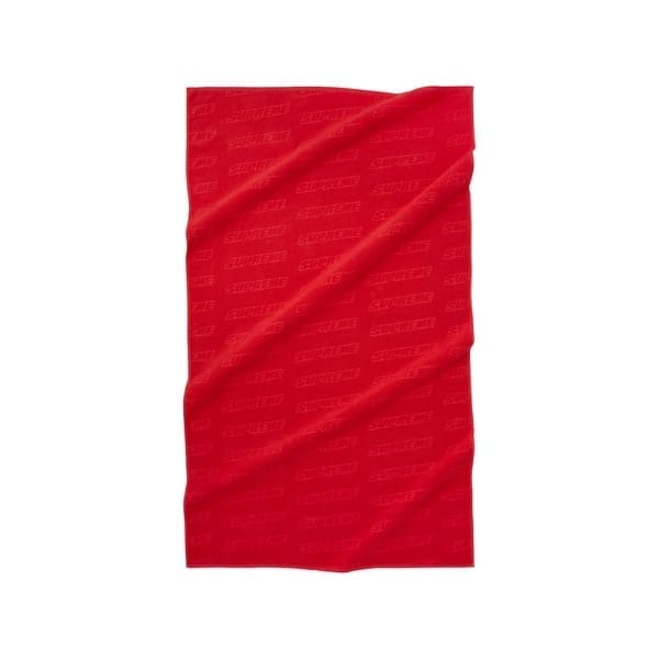 Supreme Debossed Logo Beach Towel Red Supreme