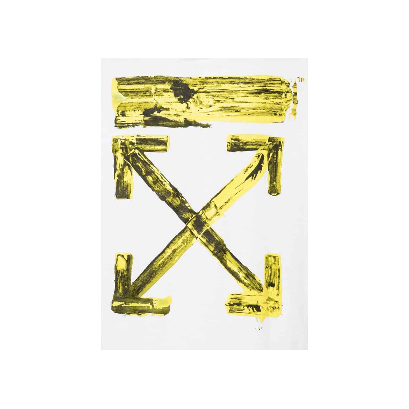 OFF-WHITE Oversized Acrylic Arrows S/S T-Shirt White/Yellow Off-White