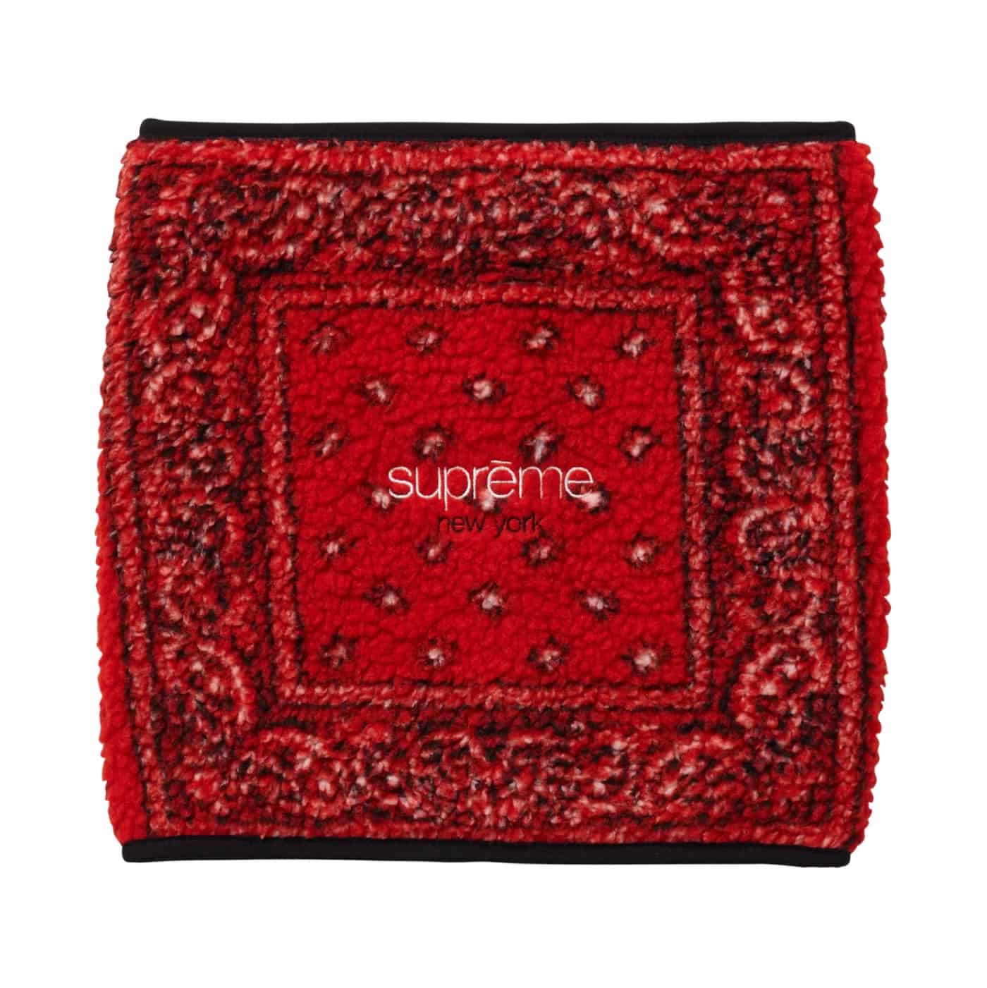 Supreme Bandana Fleece Neck Gaiter Red Supreme
