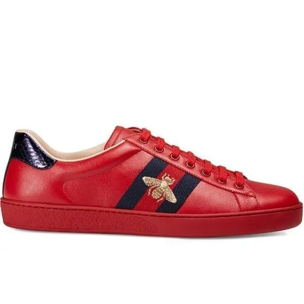 Gucci Ace Embroidered Sneaker Red – CRUIZER