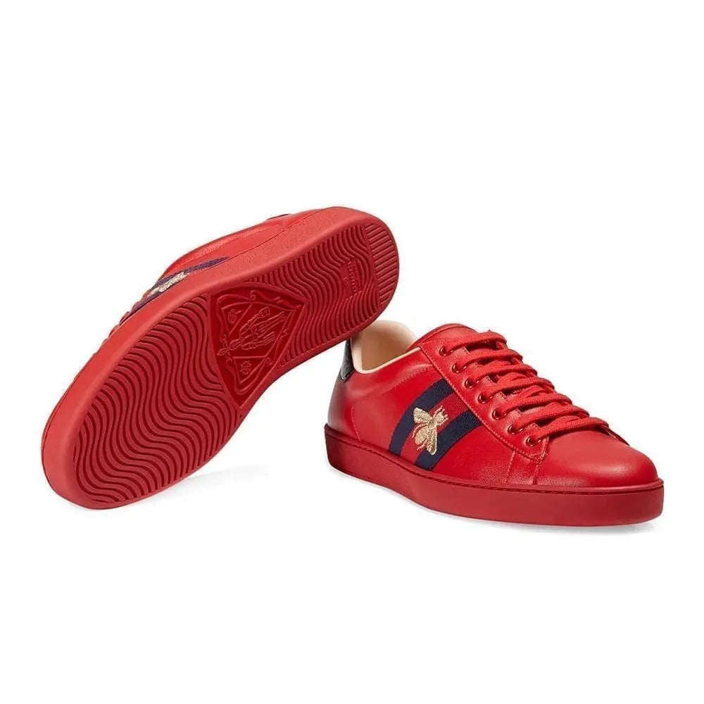 Gucci Ace Embroidered Sneaker Red Gucci