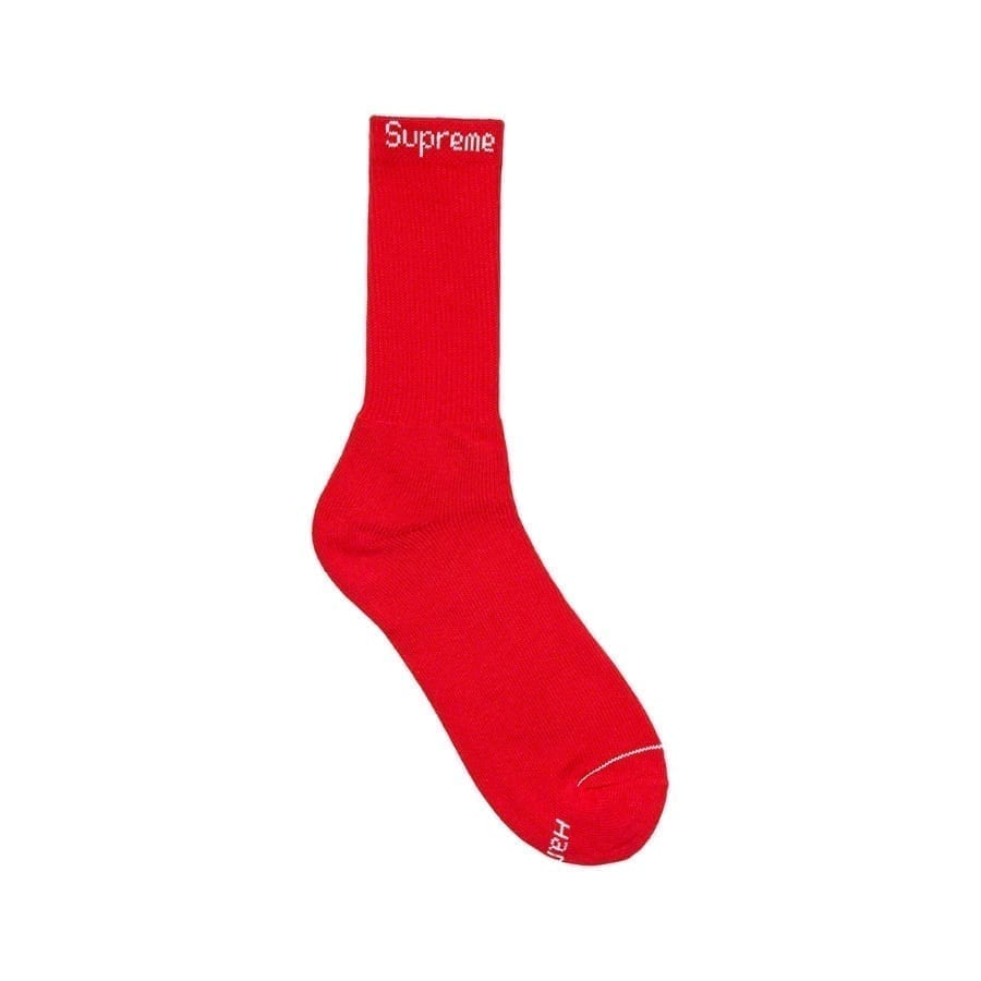Supreme Hanes Socks (4 Pack) Red Supreme