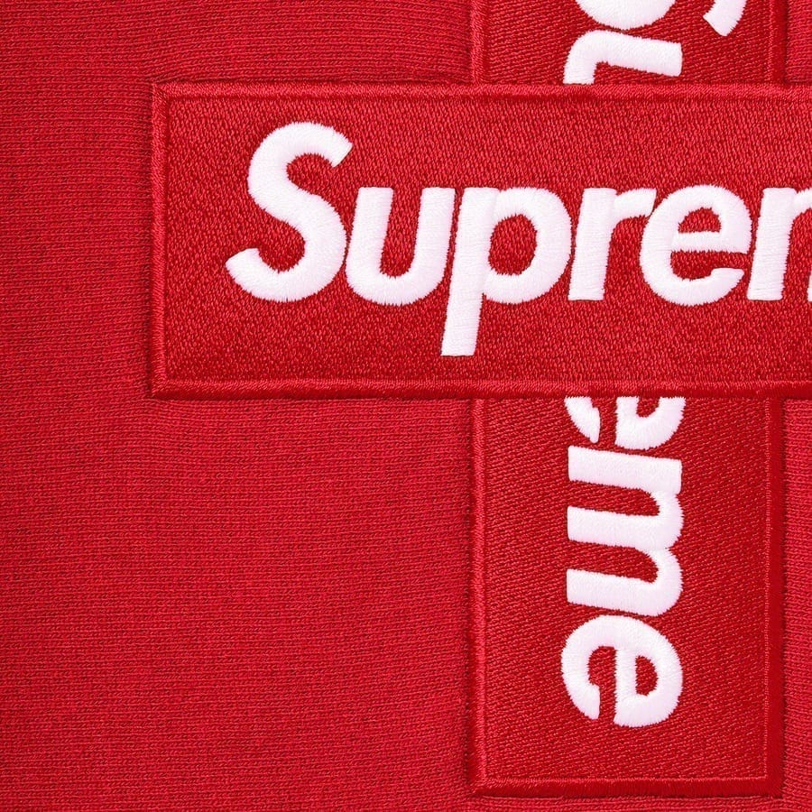 Supreme Cross Box Logo Hooded Sweatshirt Red Supreme
