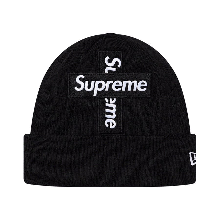 Supreme New Era Cross Box Logo Beanie Black Supreme