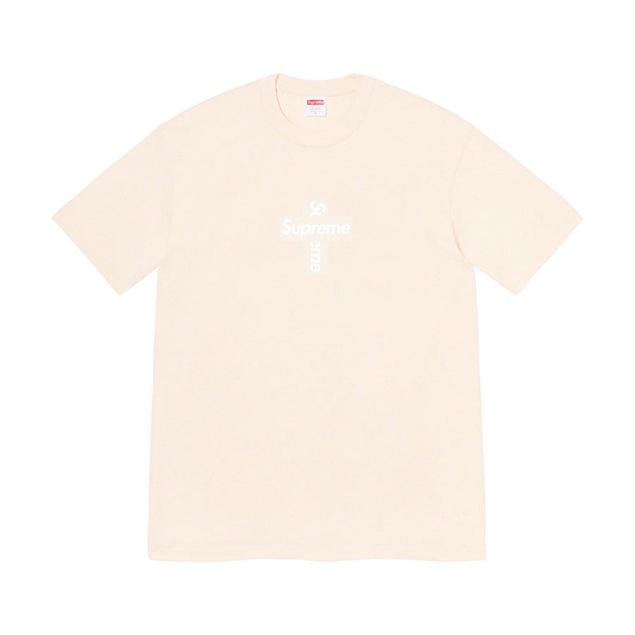 Supreme Cross Box Logo Tee Natural Supreme