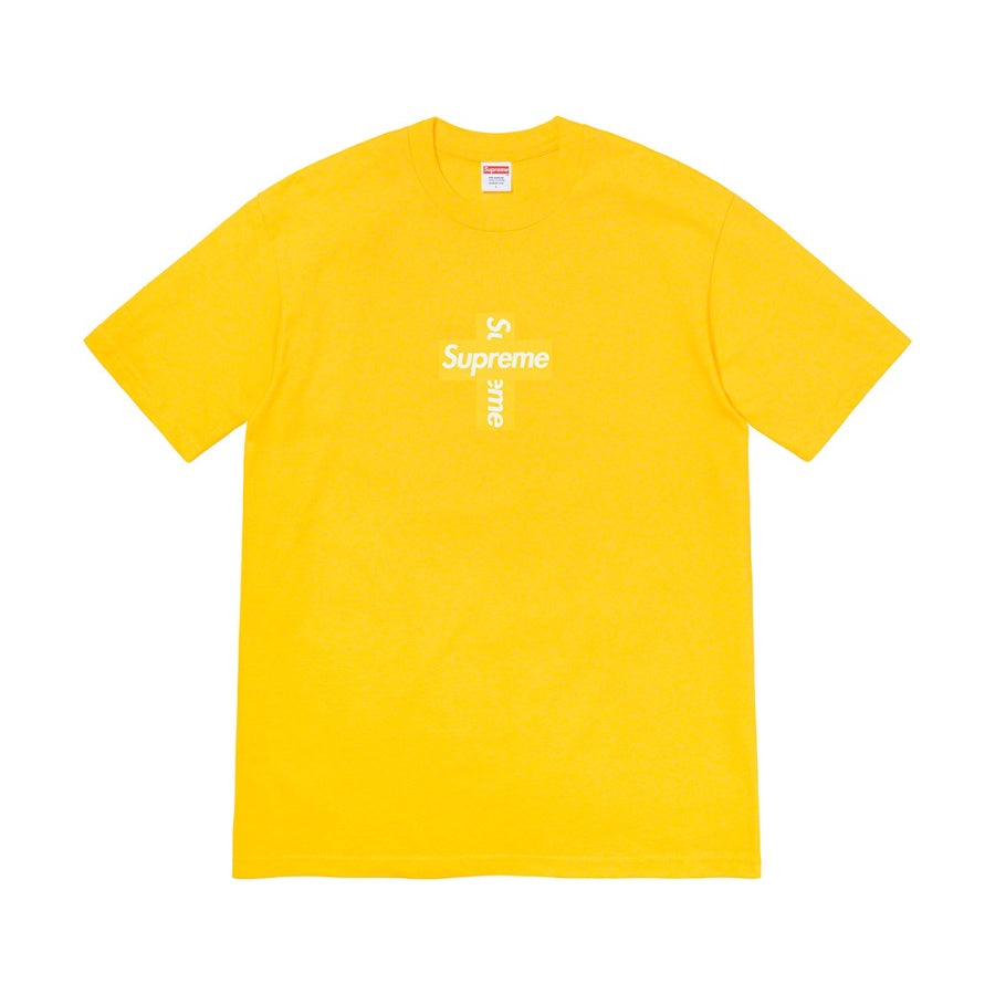 Supreme Cross Box Logo Tee Yellow Supreme