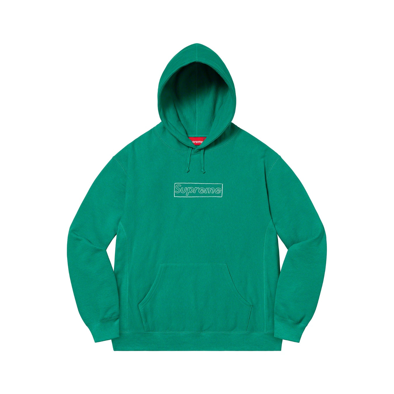 Supreme KAWS Chalk Logo Hooded Sweatshirt Light Pine Kaws