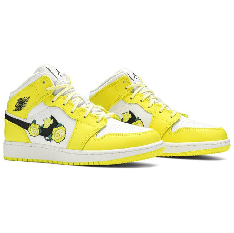 Air Jordan 1 Mid Dynamic Yellow Floral (GS) Air Jordan