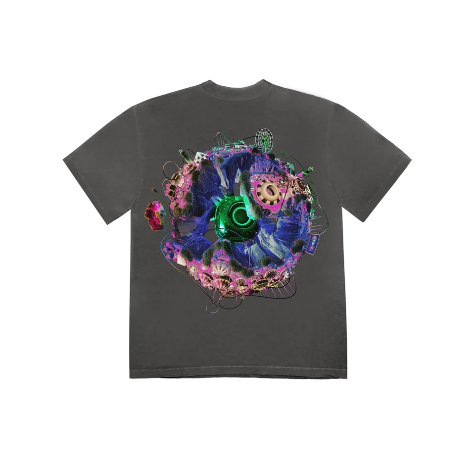 Travis Scott Back Bling T-shirt Washed Black Travis Scott