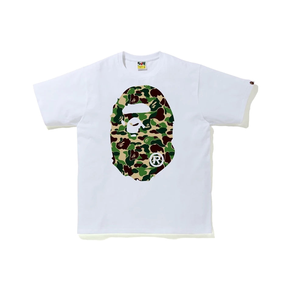BAPE ABC Camo Big Ape Head Tee White/Green Bape