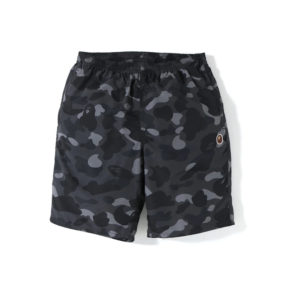 BAPE Color Camo Beach Shorts Black Bape