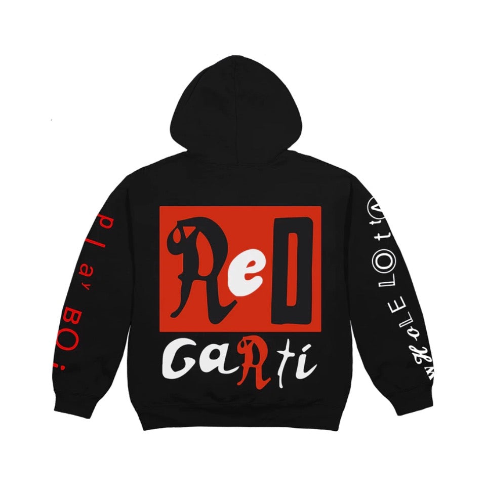 Playboi Carti x Cactus Plant Flea Market Whole Lotta Red King Vamp Hoodie Black Playboi Carti