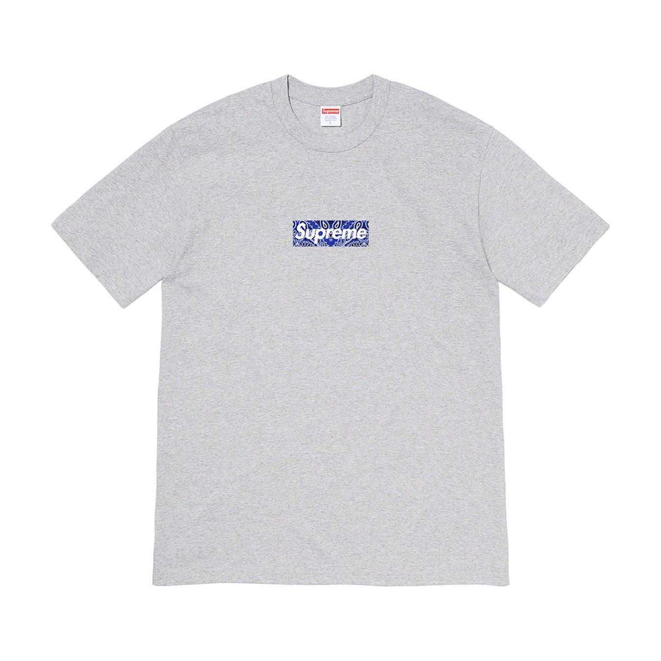 Supreme Bandana Box Logo Tee Heather Grey Supreme