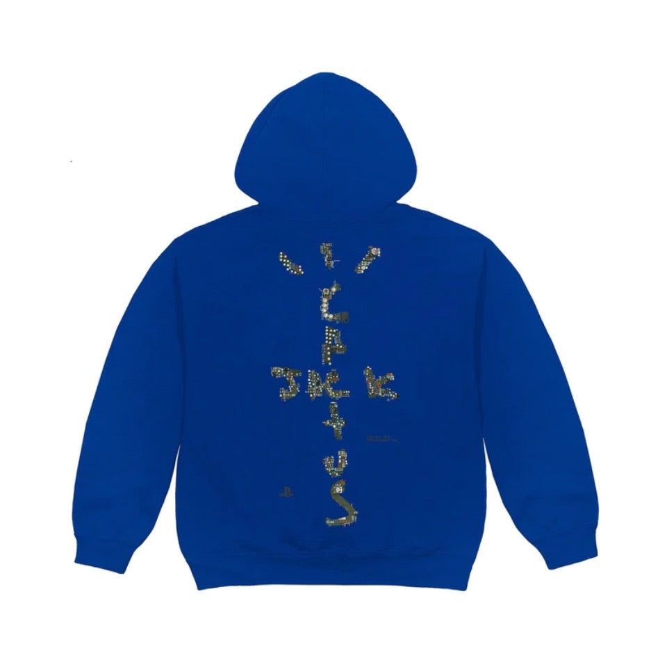 Travis Scott Motherboard III Hoodie Royal Blue Travis Scott