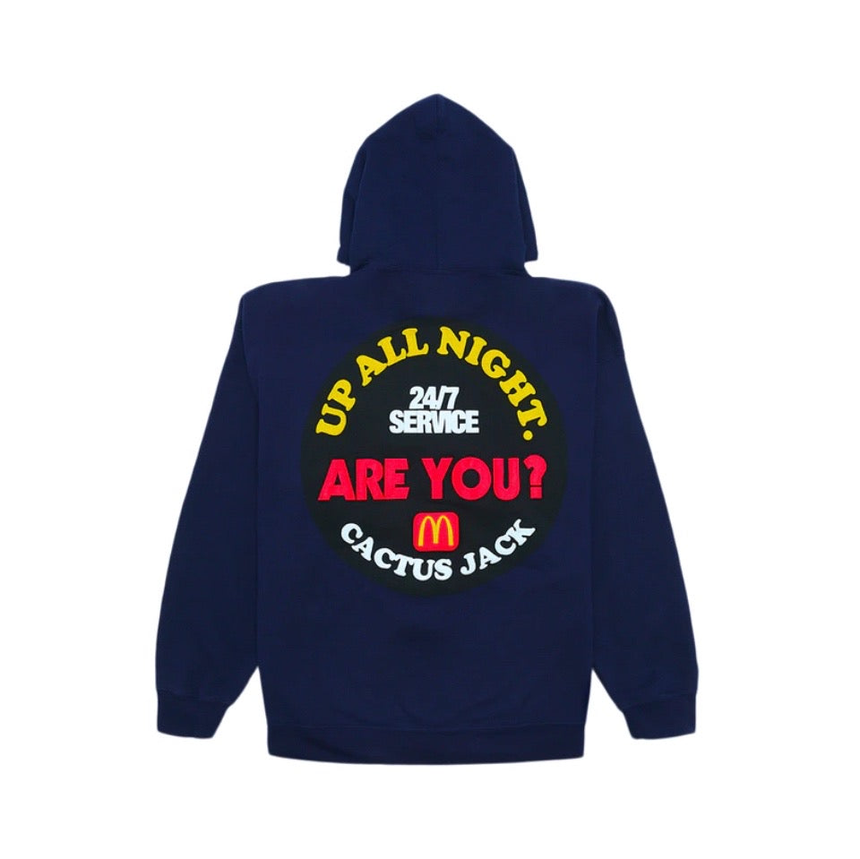 Travis Scott x McDonald's Up All Night Sticker Hoodie Navy Travis Scott