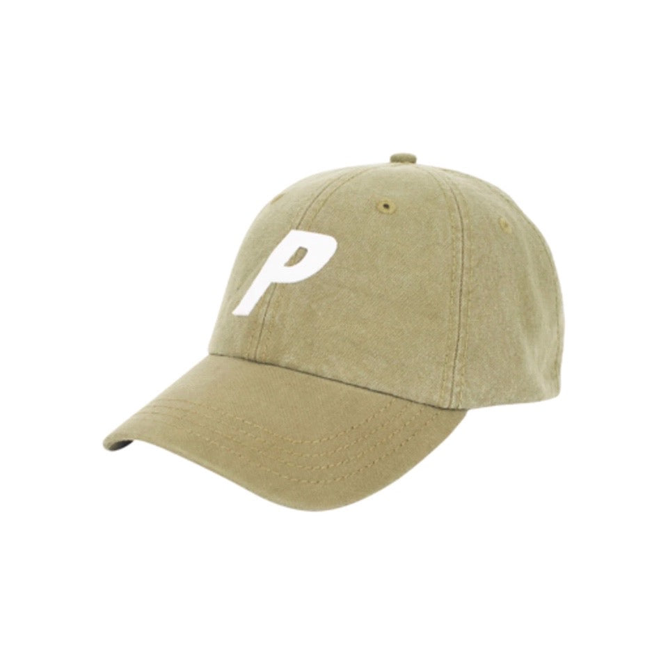 Palace P 6-Panel Washed Canvas Olive/White Palace