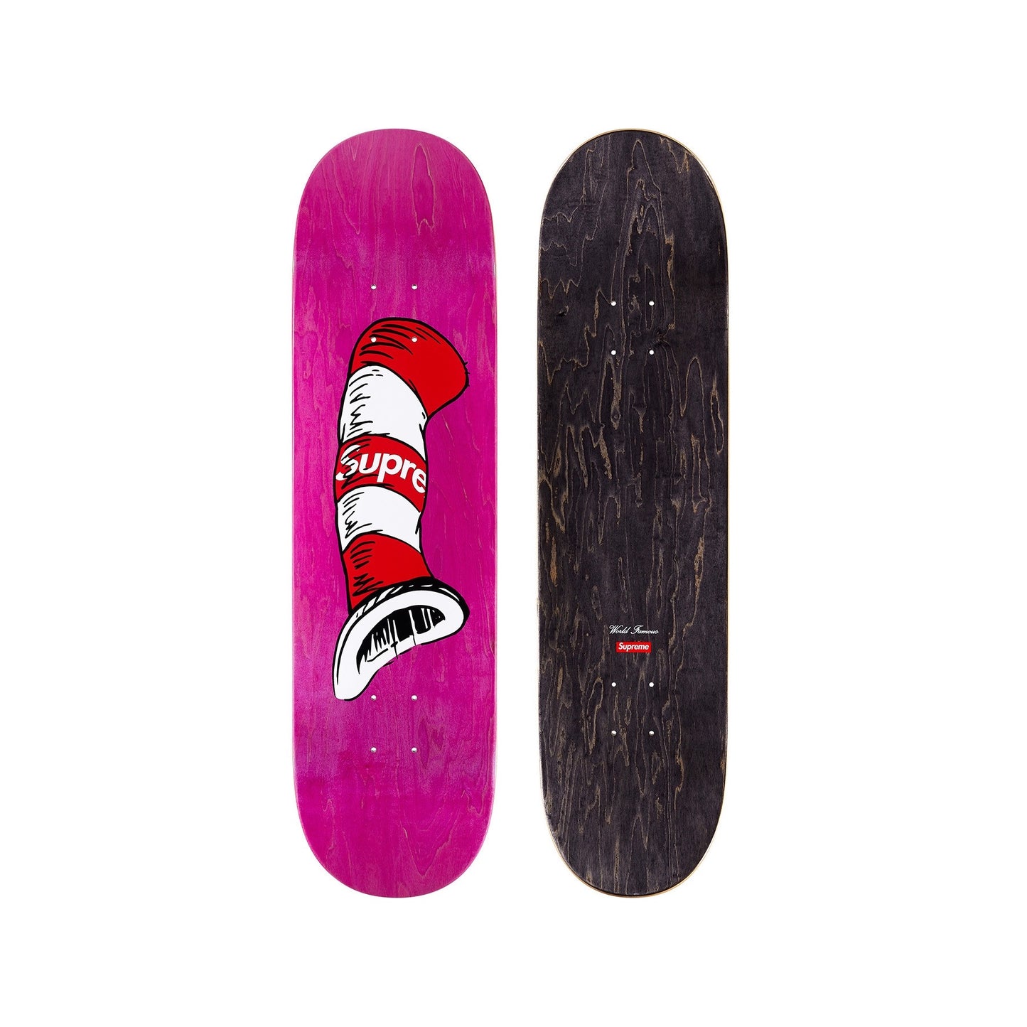 Supreme Cat in the Hat Skateboard Deck Pink Supreme