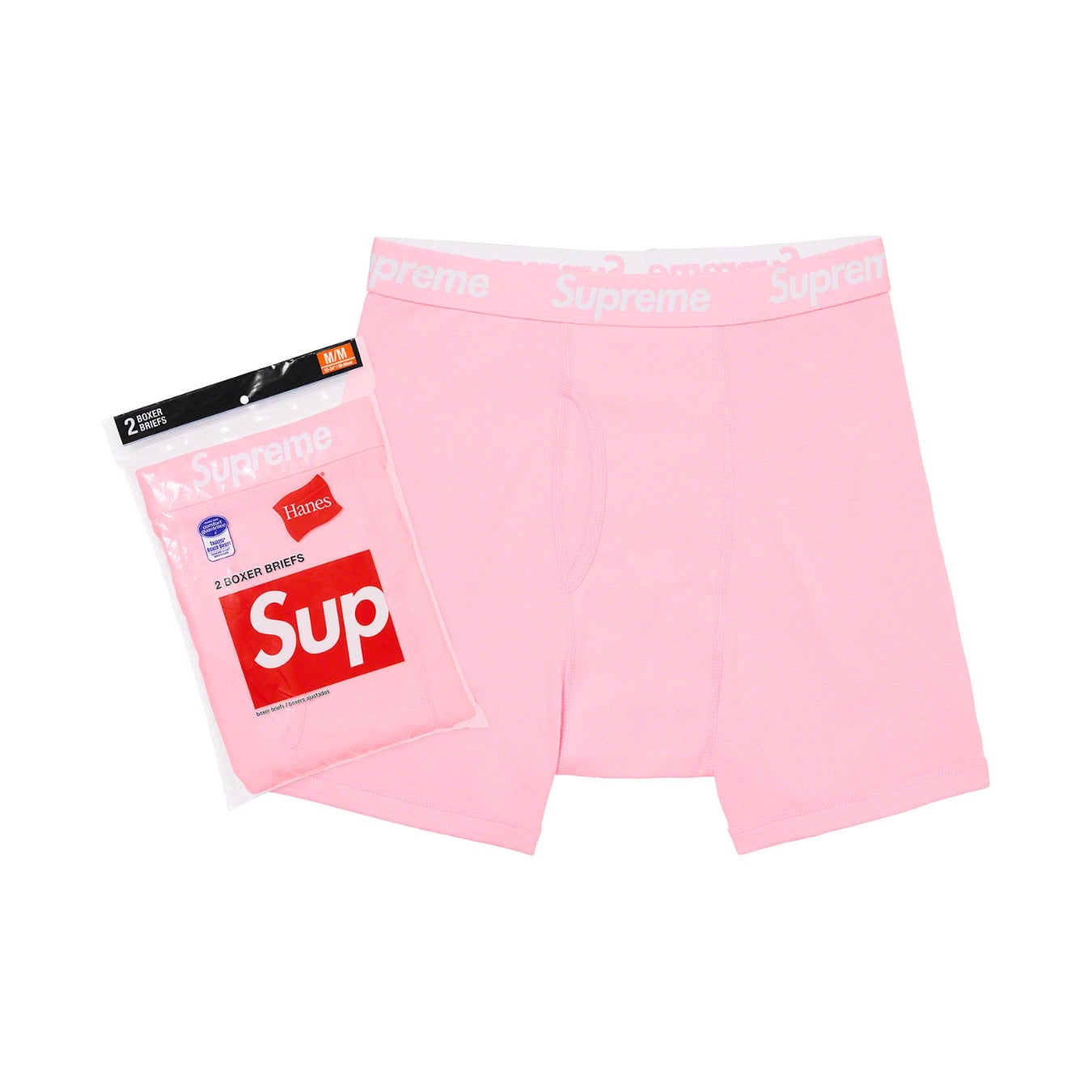 Supreme Hanes Boxer Briefs (2 Pack) Pink – CRUIZER