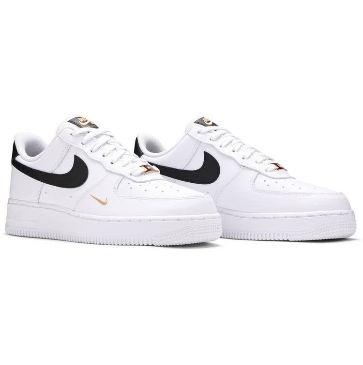 Nike Air Force 1 Low '07 Essential White Black Gold Mini Swoosh (W) Nike