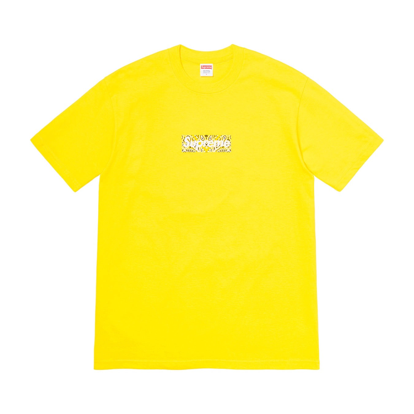 Supreme Bandana Box Logo Tee Yellow Supreme