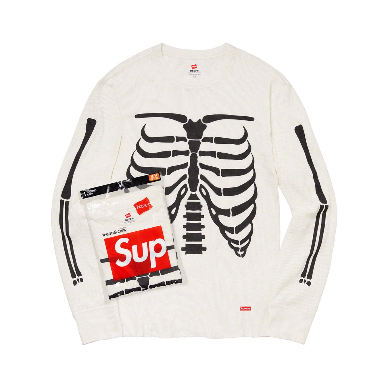 Supreme Hanes Bones Thermal Crew (1 Pack) Natural Supreme