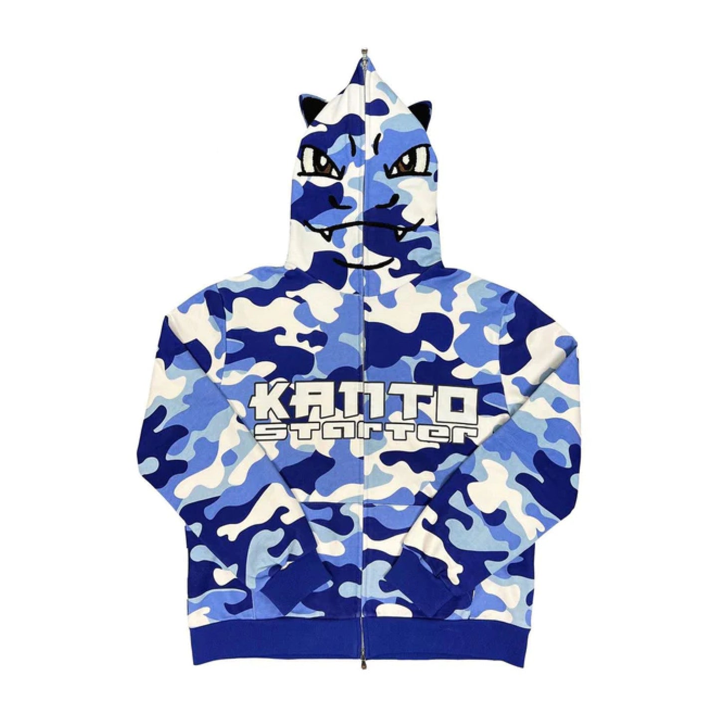 Kanto Starter Blastoise Hoodie Camo Blue Kanto Starter
